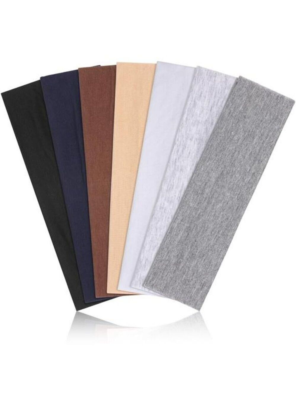 Headbands for Women Non Slip 7PCS Fashion Sports Soft Cotton Cloth Stretchy Yoga